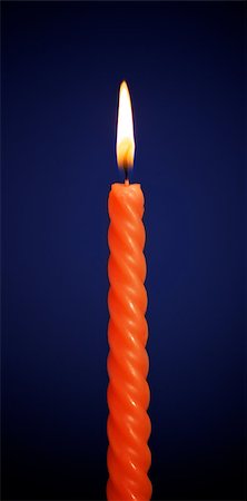 simsearch:400-04763858,k - burning wax candle on a blue background Foto de stock - Royalty-Free Super Valor e Assinatura, Número: 400-07414937