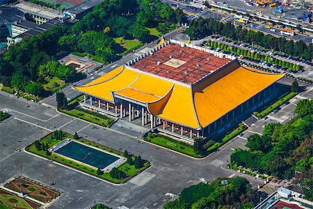 Taipei, Taiwan at Dr. Sun Yat-sen Memorial Hall aerial view. Photographie de stock - Aubaine LD & Abonnement, Code: 400-07415055