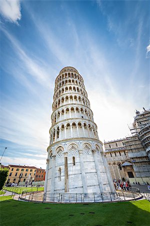roman towers - Picture of the Leaning Tower of Pisa at the Miracles place in Italy, Europe Stock Photo - Budget Royalty-Free & Subscription, Code: 400-07415188