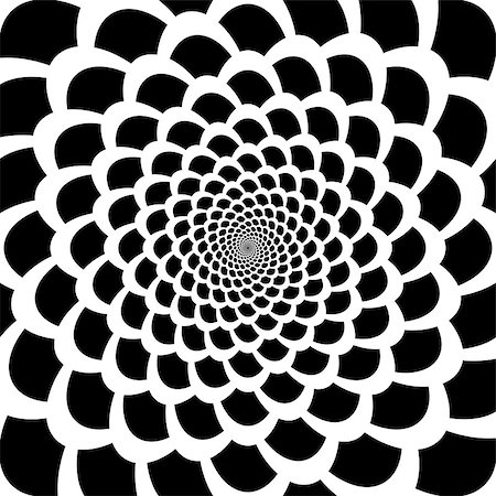 simsearch:400-08050050,k - Monochrome abstract perspective swirl movement background in op art design. Vector-art illustration Stockbilder - Microstock & Abonnement, Bildnummer: 400-07415315