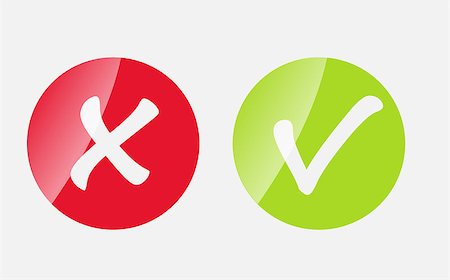scars - Vector Red and Green Check Mark Icons Stock Photo - Budget Royalty-Free & Subscription, Code: 400-07415544