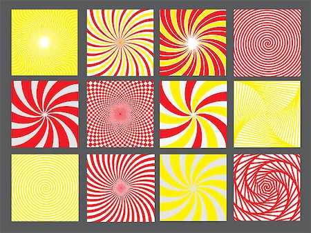 simsearch:400-07222259,k - retro vintage hypnotic background set. vector illustration Stock Photo - Budget Royalty-Free & Subscription, Code: 400-07415549
