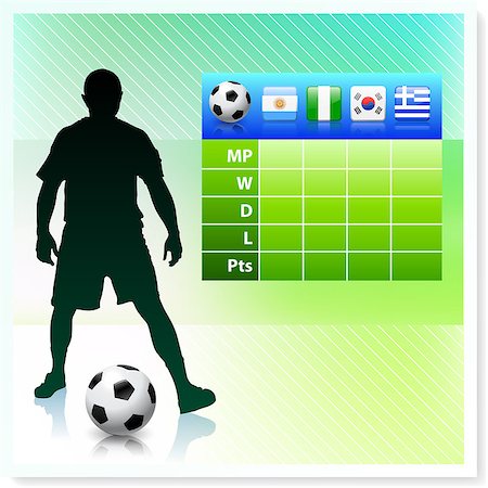 simsearch:400-04155683,k - Soccer/Football Group B on Vector Background Original Illustration Stock Photo - Budget Royalty-Free & Subscription, Code: 400-07415724