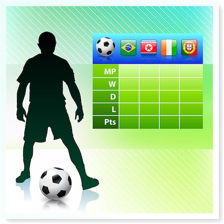 simsearch:400-04155683,k - Soccer/Football Group G on Vector Background Original Illustration Stock Photo - Budget Royalty-Free & Subscription, Code: 400-07415729
