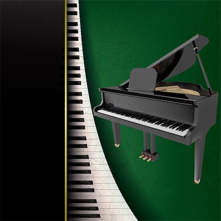 simsearch:400-08138524,k - abstract grunge music background with grand piano on green Photographie de stock - Aubaine LD & Abonnement, Code: 400-07416053