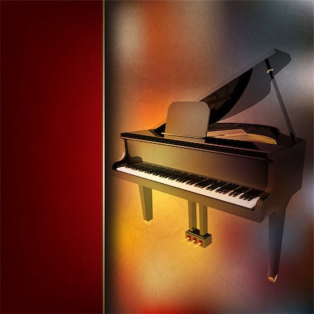 simsearch:400-08138524,k - abstract grunge red music background with grand piano Photographie de stock - Aubaine LD & Abonnement, Code: 400-07416279