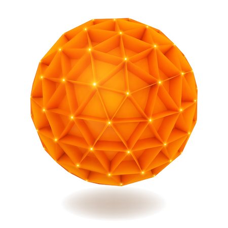Orange sphere.The illustration contains transparency and effects. EPS10 Photographie de stock - Aubaine LD & Abonnement, Code: 400-07416823