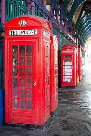red call box - Old red telephone booth in Smithfield meat market in London, UK Stock Photo - Budget Royalty-Free & Subscription, Code: 400-07417209
