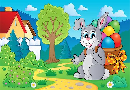 simsearch:400-07306161,k - Easter bunny theme image 7 - eps10 vector illustration. Foto de stock - Super Valor sin royalties y Suscripción, Código: 400-07417276