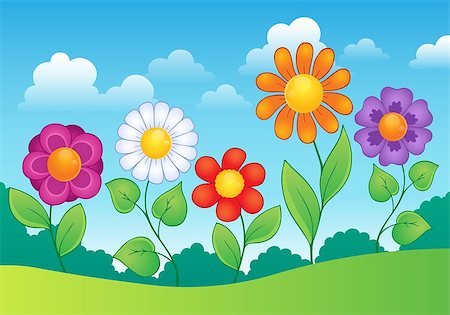 simsearch:400-07417266,k - Flower theme image 9 - eps10 vector illustration. Stock Photo - Budget Royalty-Free & Subscription, Code: 400-07417288