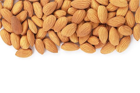 simsearch:400-06556120,k - border from almond nuts, isolated on white background Fotografie stock - Microstock e Abbonamento, Codice: 400-07417534