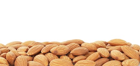 simsearch:400-06556120,k - border from almond nuts, isolated on white background Fotografie stock - Microstock e Abbonamento, Codice: 400-07417535
