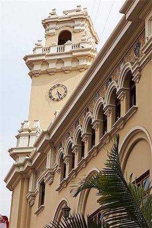 Clock tower in Miraflores, Lima Stock Photo - Budget Royalty-Free & Subscription, Code: 400-07417598