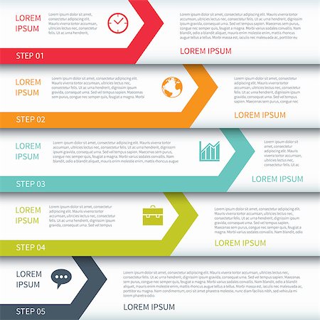 Modern Minimalistic  Multicolor Infographic Template Foto de stock - Royalty-Free Super Valor e Assinatura, Número: 400-07417699