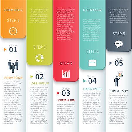 Modern Minimalistic  Multicolor Infographic Template Foto de stock - Royalty-Free Super Valor e Assinatura, Número: 400-07417761