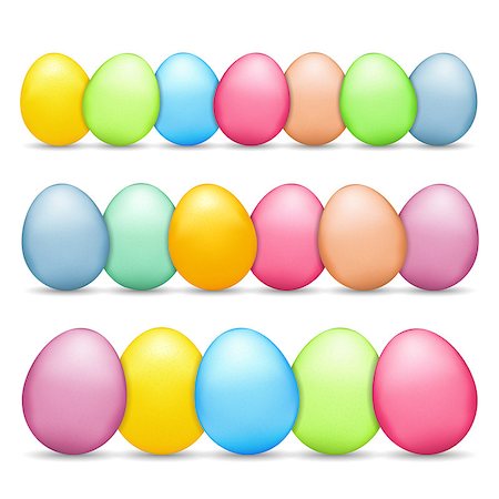 festival and chicken meal photo - Colored easter eggs standing on white background, vector eps10 illustration Stock Photo - Budget Royalty-Free & Subscription, Code: 400-07417873