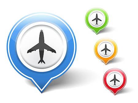 Airplane icon, vector eps10 illustration Stock Photo - Budget Royalty-Free & Subscription, Code: 400-07417920