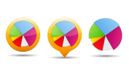 simsearch:400-08750925,k - Set of pie chart icons, vector eps10 illustration Stock Photo - Budget Royalty-Free & Subscription, Code: 400-07417943