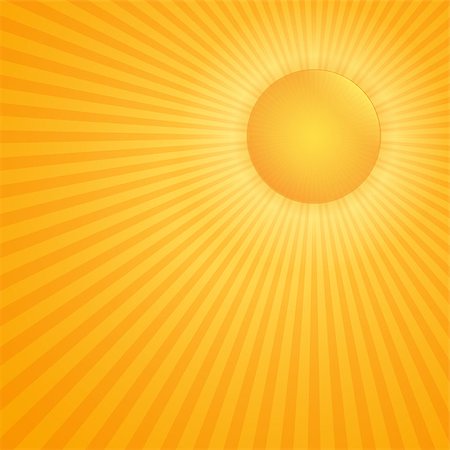 Bright hot sun, vector eps10 illustration Stock Photo - Budget Royalty-Free & Subscription, Code: 400-07417979