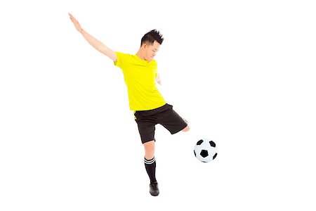 simsearch:400-04325504,k - soccer football player young man kicking ball Fotografie stock - Microstock e Abbonamento, Codice: 400-07418339