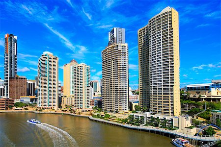 Brisbane River and buildings on North Bank Foto de stock - Super Valor sin royalties y Suscripción, Código: 400-07418366