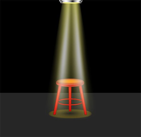 empty podium - Light shines on empty stool on stage on dark background Stock Photo - Budget Royalty-Free & Subscription, Code: 400-07418771