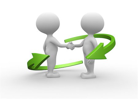 3d people - man, person friendly handshake. Businessmen Stock Photo - Budget Royalty-Free & Subscription, Code: 400-07419230