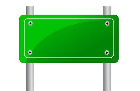 simsearch:400-04307269,k - Blank Green Road Sign Photographie de stock - Aubaine LD & Abonnement, Code: 400-07419524