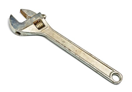 simsearch:400-05695467,k - adjustable spanner isolated on white Fotografie stock - Microstock e Abbonamento, Codice: 400-07419740