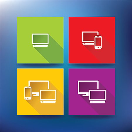 Internet service provider icons, eps 10 - vector illustration Stock Photo - Budget Royalty-Free & Subscription, Code: 400-07410085