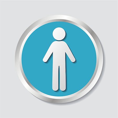 simsearch:400-05131090,k - Button with white vector woman icon with shadow Stock Photo - Budget Royalty-Free & Subscription, Code: 400-07410093
