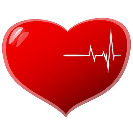 simsearch:400-07265035,k - beating heart concept on a white background. Vecotr illustration Stock Photo - Budget Royalty-Free & Subscription, Code: 400-07410344