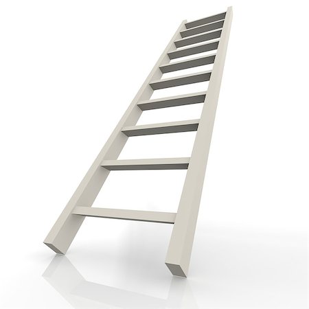 simsearch:400-04029058,k - White ladder Stock Photo - Budget Royalty-Free & Subscription, Code: 400-07410655