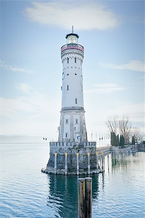 simsearch:400-07407995,k - An image of the beautiful lighthouse at Lindau Germany Fotografie stock - Microstock e Abbonamento, Codice: 400-07410784