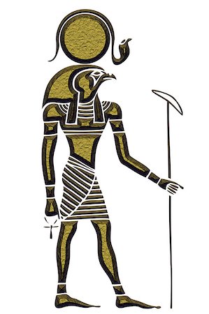 egyptian gods with headdress - Image of the Ra - God of the Sun - God of ancient Egypt Stock Photo - Budget Royalty-Free & Subscription, Code: 400-07410877