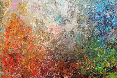 fogen (artist) - Board stained oil painting, abstract background Stockbilder - Microstock & Abonnement, Bildnummer: 400-07411113