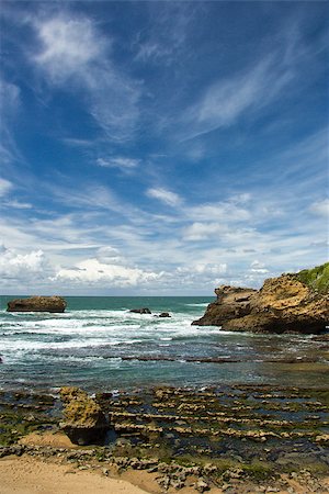 beautiful sky over bay of Biscay, Biarritz Stock Photo - Budget Royalty-Free & Subscription, Code: 400-07411216