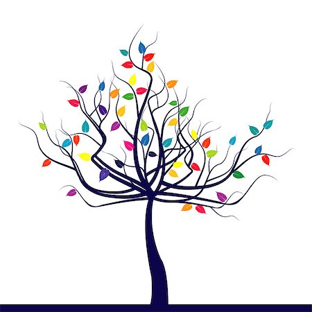 simsearch:400-04725012,k - Abstract tree with colored leaves Stock Photo - Budget Royalty-Free & Subscription, Code: 400-07411307
