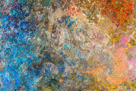 fogen (artist) - Board stained oil painting, abstract background Stockbilder - Microstock & Abonnement, Bildnummer: 400-07411434