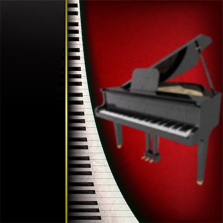 simsearch:400-08138524,k - abstract grunge music background with grand piano on red Photographie de stock - Aubaine LD & Abonnement, Code: 400-07411586