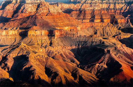 Detail of Grand Canyon rock fomation at colorful sunrise, Arizona, USA Stock Photo - Budget Royalty-Free & Subscription, Code: 400-07412345