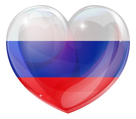 simsearch:400-04838176,k - Russia flag love heart concept with the Russian flag in a heart shape Photographie de stock - Aubaine LD & Abonnement, Code: 400-07412419