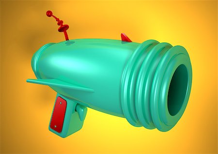 Vintage ray gun illustration Stock Photo - Budget Royalty-Free & Subscription, Code: 400-07412654