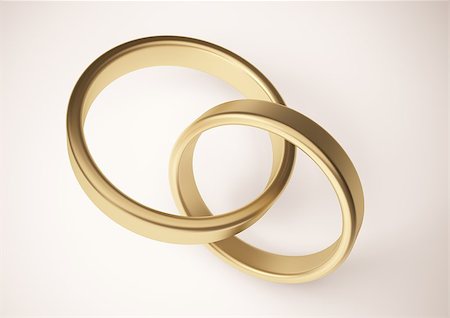 simsearch:400-06061555,k - Two golden rings Photographie de stock - Aubaine LD & Abonnement, Code: 400-07412655