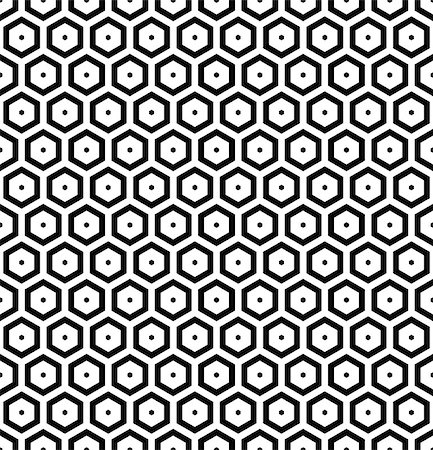 Honeycomb pattern. Seamless hexagons texture. Vector art. Stock Photo - Budget Royalty-Free & Subscription, Code: 400-07412659