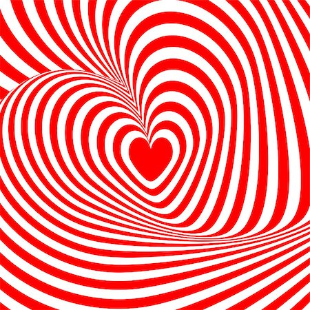 simsearch:400-07405778,k - Design heart swirl rotation illusion background. Abstract striped distortion backdrop. Vector-art illustration Stock Photo - Budget Royalty-Free & Subscription, Code: 400-07413124