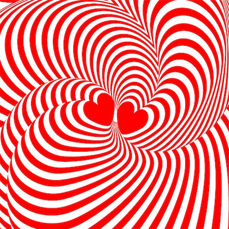 simsearch:400-07405778,k - Design hearts twisting movement illusion background. Abstract strip torsion backdrop. Vector-art illustration Stock Photo - Budget Royalty-Free & Subscription, Code: 400-07413126