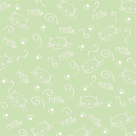 simsearch:400-07315892,k - Cartoon seamless pattern with cute cats, vector format Fotografie stock - Microstock e Abbonamento, Codice: 400-07413219