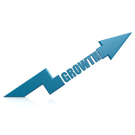 Growth arrow up blue Stock Photo - Budget Royalty-Free & Subscription, Code: 400-07413324