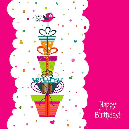 Template greeting card, vector illustration Stock Photo - Budget Royalty-Free & Subscription, Code: 400-07413698